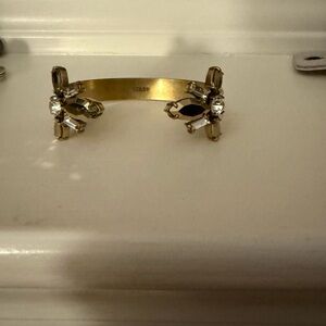 J. Crew Rhinestone Gold Color Cluster Cuff Bracelet